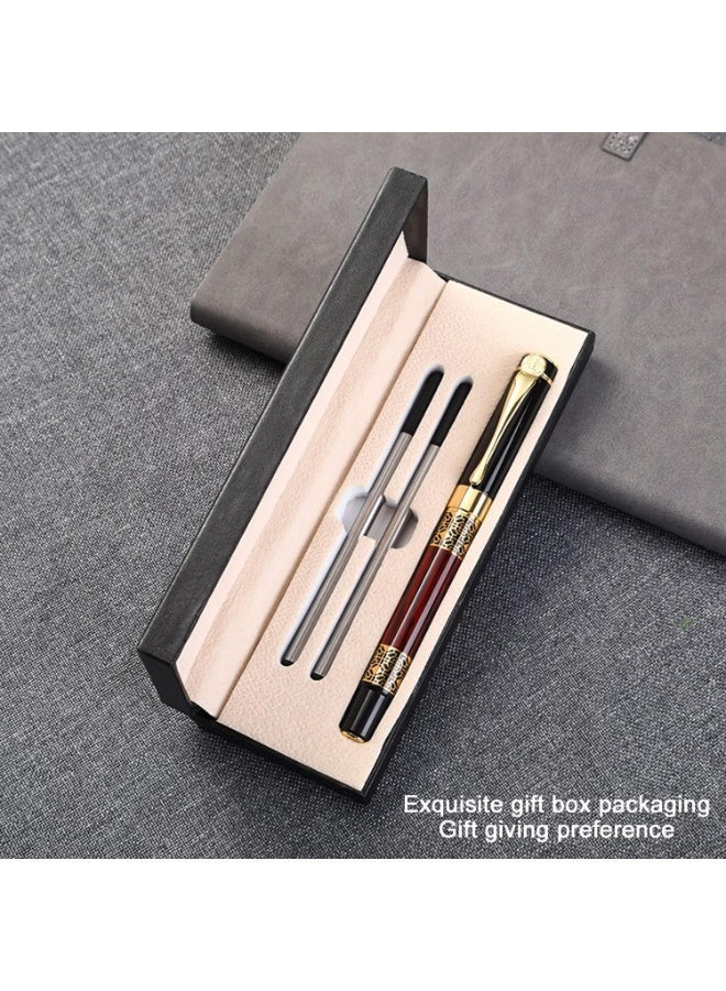 ChicAbode قلم الكرة الفاخرة ، أقلام الأعمال ، مجموعة هدية قلم الكرة ، للرجال والنساء المهنيين المكتب التنفيذي صندوق هدية أنيق ، خط إعادة ملء الكرة الأسود عرض 0.5 مم (أحمر) - Image 4